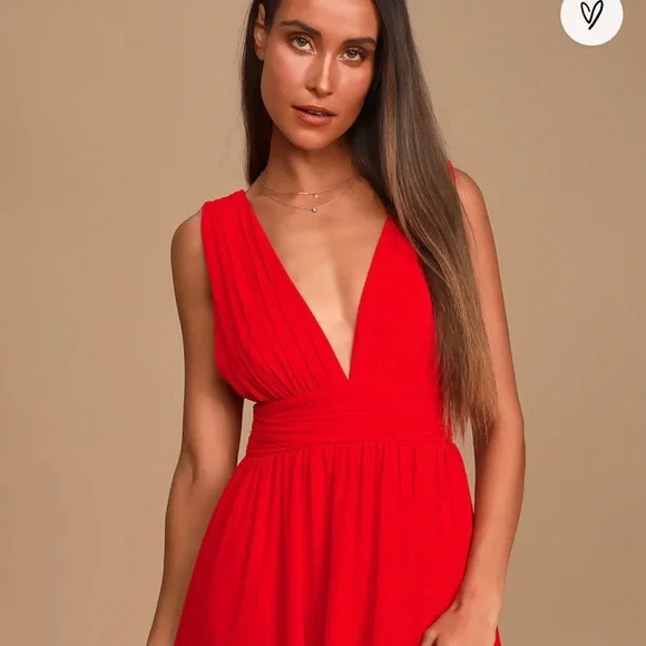 Lulus | Dresses | Long Red Dress Perfect For Event Only Wore For 3 Hours  Just Like New | Poshmark